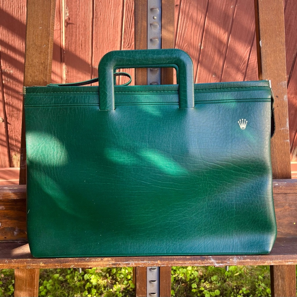 1970s Rolex Green Vinyl Briefcase